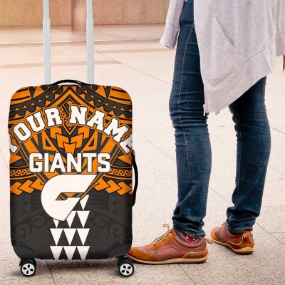 Personalized GWS Giants Luggage Cover Polynesian Tribal Pattern Heritage Football TS04