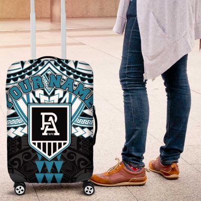 Personalized Port Adelaide Power Luggage Cover Polynesian Tribal Pattern Heritage Football TS04