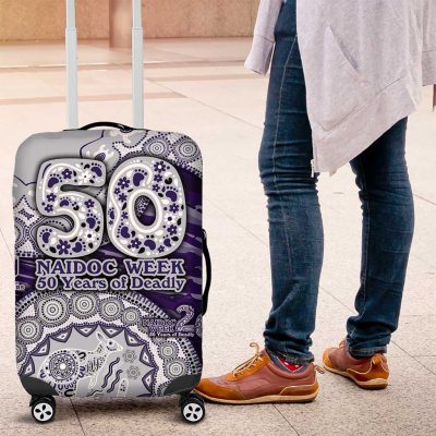 Fremantle Dockers NAIDOC Week 2026 Luggage Cover Australian Aboriginal Dot Art Dreamtime Pattern Style TS04