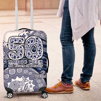 Geelong Cats NAIDOC Week 2026 Luggage Cover Australian Aboriginal Dot Art Dreamtime Pattern Style TS04