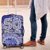 North Melbourne Kangaroos NAIDOC Week 2026 Luggage Cover Australian Aboriginal Dot Art Dreamtime Pattern Style TS04