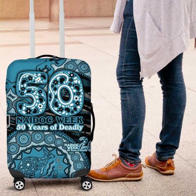 Port Adelaide NAIDOC Week 2026 Luggage Cover Australian Aboriginal Dot Art Dreamtime Pattern Style TS04