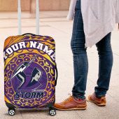 Personalized Melbourne Storm Luggage Cover Polynesian Tribal Chest and Sleeve Tattoo TS04