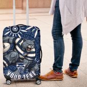 Personalized Geelong Cats Rugby Mascot Luggage Cover Aboriginal Dot Art - Dreamtime Football Mascot TS04