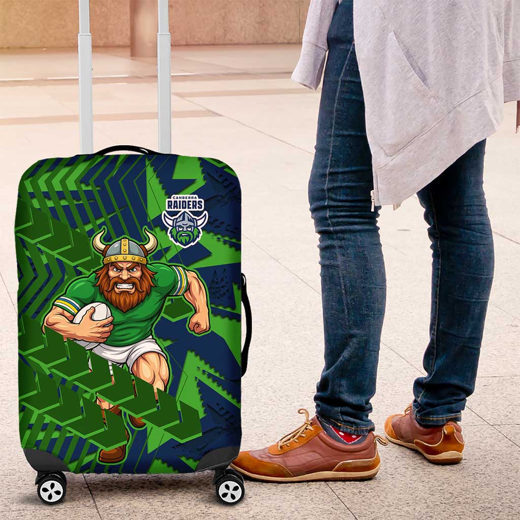 Canberra Raiders Rugby Luggage Cover Fierce Mascot Geometric Tribal Art TS04 Canberra Raiders Rugby Luggage Cover Fierce Mascot Geometric Tribal Art TS04