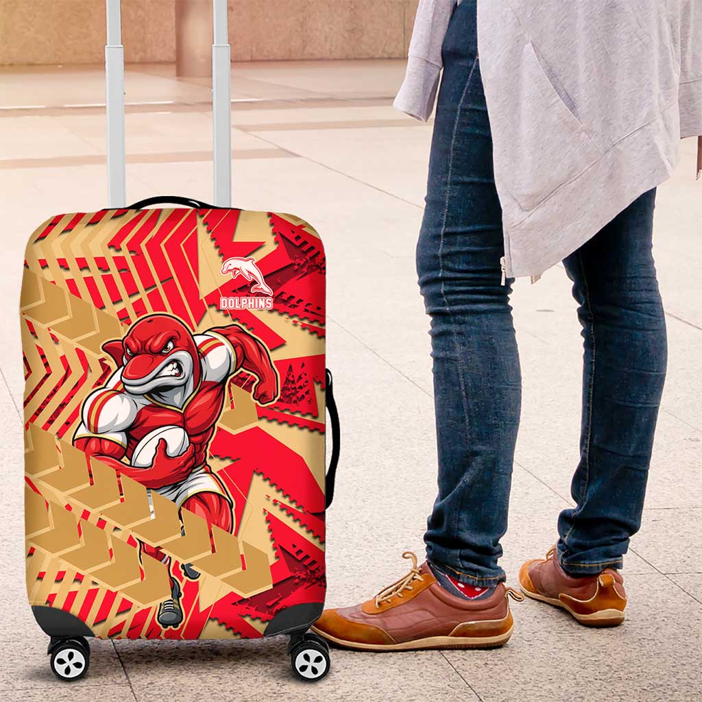 Dolphins Rugby Luggage Cover Fierce Mascot Geometric Tribal Art TS04 Dolphins Rugby Luggage Cover Fierce Mascot Geometric Tribal Art TS04