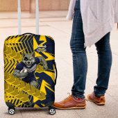 North Queensland Cowboys Rugby Luggage Cover Fierce Mascot Geometric Tribal Art TS04