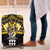 Personalized Richmond Tigers Luggage Cover Polynesian Tribal Pattern Heritage Football TS04