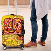 Richmond Tigers NAIDOC Week 2026 Luggage Cover Australian Aboriginal Dot Art Dreamtime Pattern Style TS04