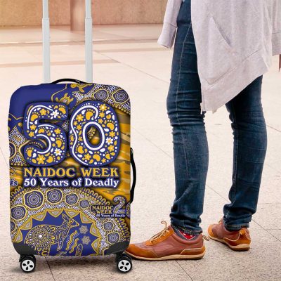 West Coast Eagles NAIDOC Week 2026 Luggage Cover Australian Aboriginal Dot Art Dreamtime Pattern Style TS04