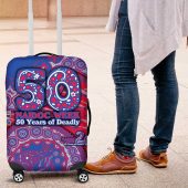 Western Bulldogs NAIDOC Week 2026 Luggage Cover Australian Aboriginal Dot Art Dreamtime Pattern Style TS04