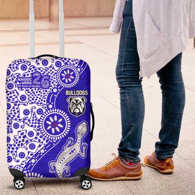 Canterbury-Bankstown Bulldogs NAIDOC Week 2026 Luggage Cover Aboriginal Lizard Dot Painting - 50 Years of Deadly TS04