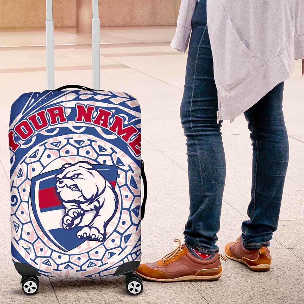 Personalized Western Bulldogs Polynesian Luggage Cover Tribal Chest and Sleeve Tattoo Heritage Warrior TS04 Personalized Western Bulldogs Polynesian Luggage Cover Tribal Chest and Sleeve Tattoo Heritage Warrior TS04
