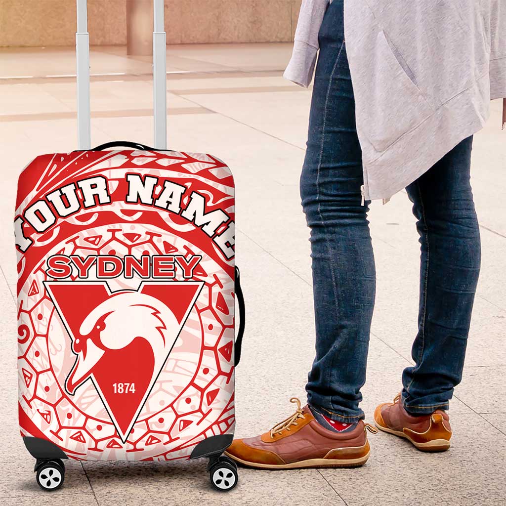 Personalized Sydney Swans Polynesian Luggage Cover Tribal Chest and Sleeve Tattoo Heritage Warrior TS04 Personalized Sydney Swans Polynesian Luggage Cover Tribal Chest and Sleeve Tattoo Heritage Warrior TS04