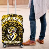Personalized Richmond Tigers Polynesian Luggage Cover Tribal Chest and Sleeve Tattoo Heritage Warrior TS04