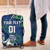 Personalized Canberra Raiders Rugby Luggage Cover Urban Street Graffiti Style - Distressed Splatter Elements TS04