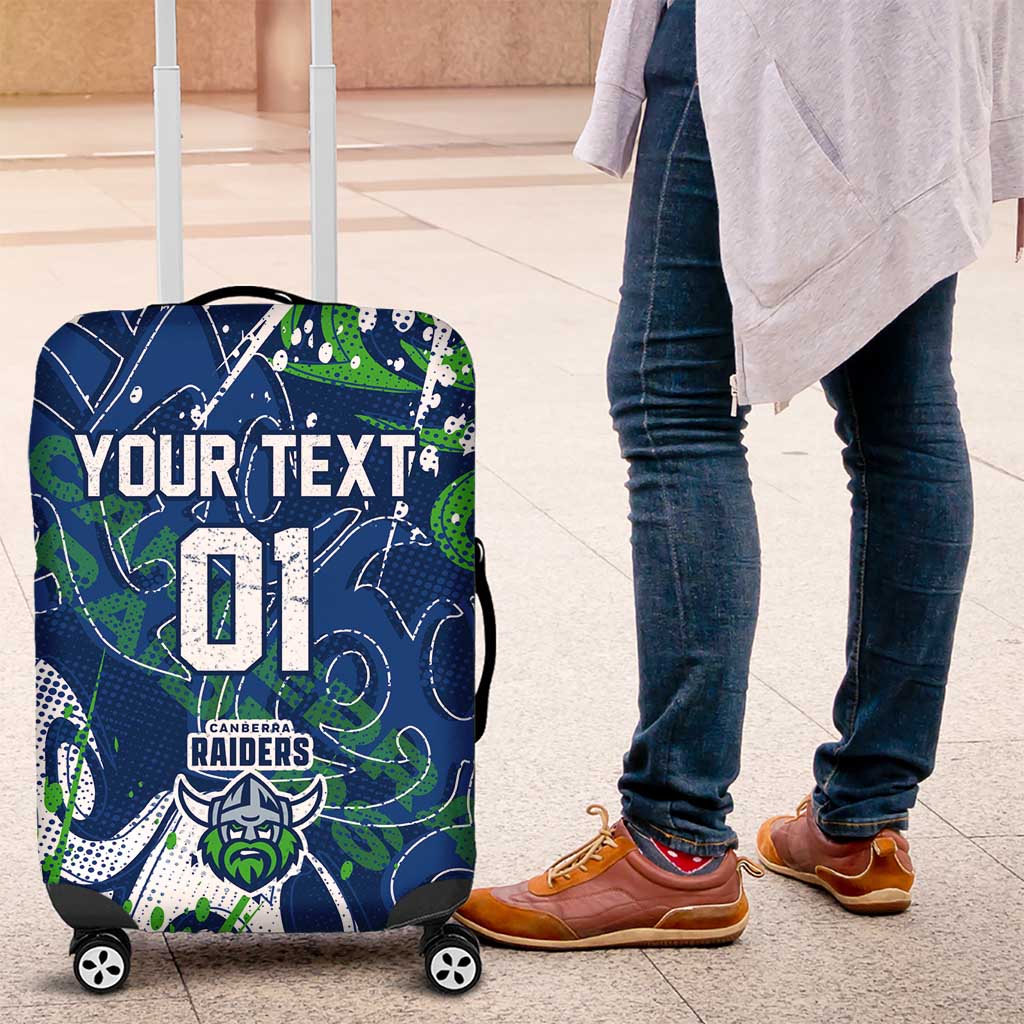Personalized Canberra Raiders Rugby Luggage Cover Urban Street Graffiti Style - Distressed Splatter Elements TS04 Personalized Canberra Raiders Rugby Luggage Cover Urban Street Graffiti Style - Distressed Splatter Elements TS04