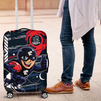 Carlton Football Club Luggage Cover Mascot Cartoon Football Illustration Style TS04