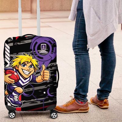 Fremantle Dockers Luggage Cover Mascot Cartoon Football Illustration Style TS04