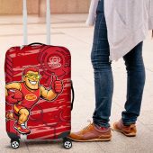 Gold Coast Suns Luggage Cover Mascot Cartoon Football Illustration Style TS04