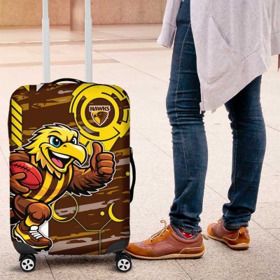 Hawthorn Hawks Luggage Cover Mascot Cartoon Football Illustration Style TS04