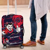 Melbourne Demons Luggage Cover Mascot Cartoon Football Illustration Style TS04