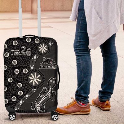 Penrith Panthers NAIDOC Week 2026 Luggage Cover Aboriginal Lizard Dot Painting - 50 Years of Deadly TS04