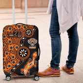 Wests Tigers NAIDOC Week 2026 Luggage Cover Aboriginal Lizard Dot Painting - 50 Years of Deadly TS04
