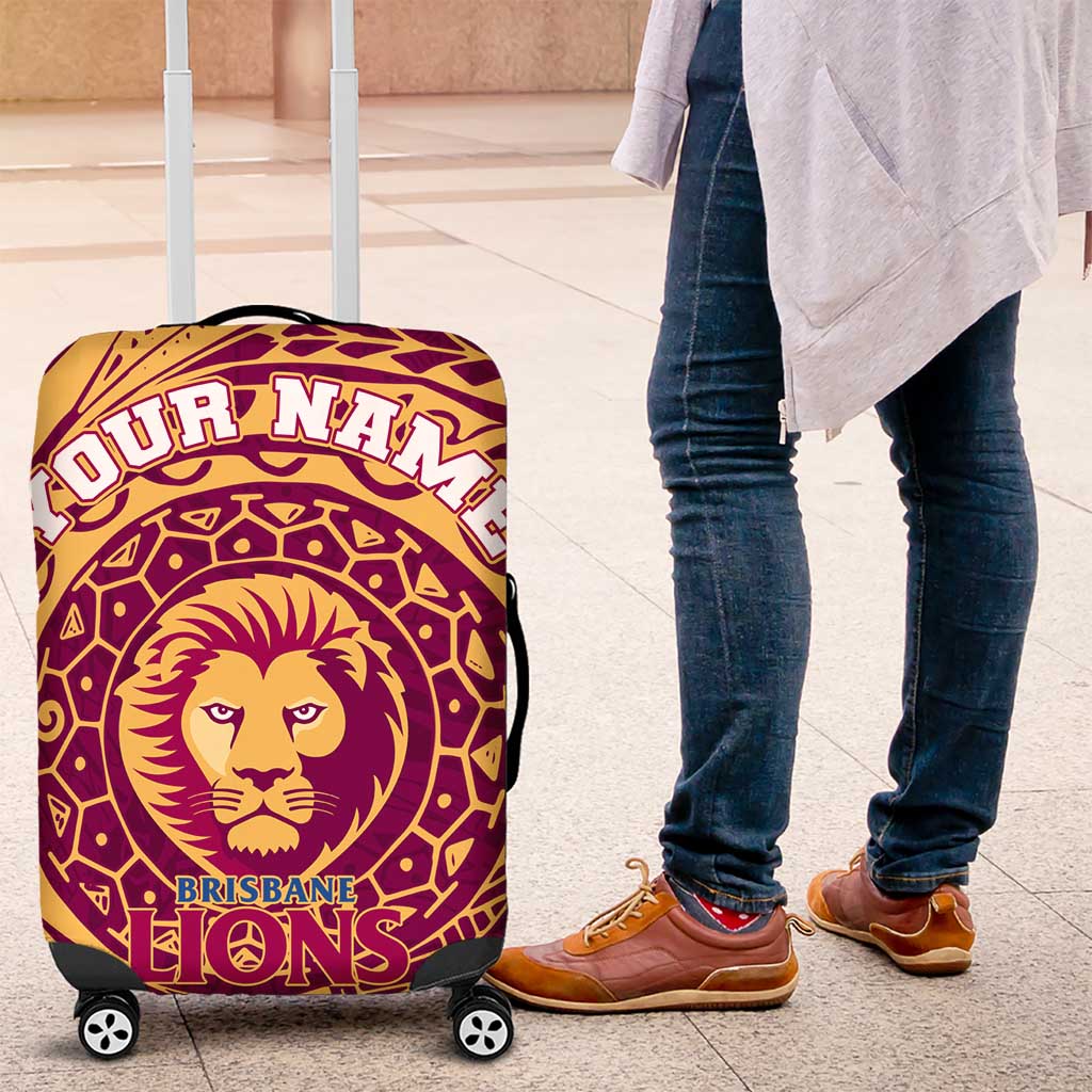 Personalized Brisbane Lions Polynesian Luggage Cover Tribal Chest and Sleeve Tattoo Heritage Warrior TS04 Personalized Brisbane Lions Polynesian Luggage Cover Tribal Chest and Sleeve Tattoo Heritage Warrior TS04