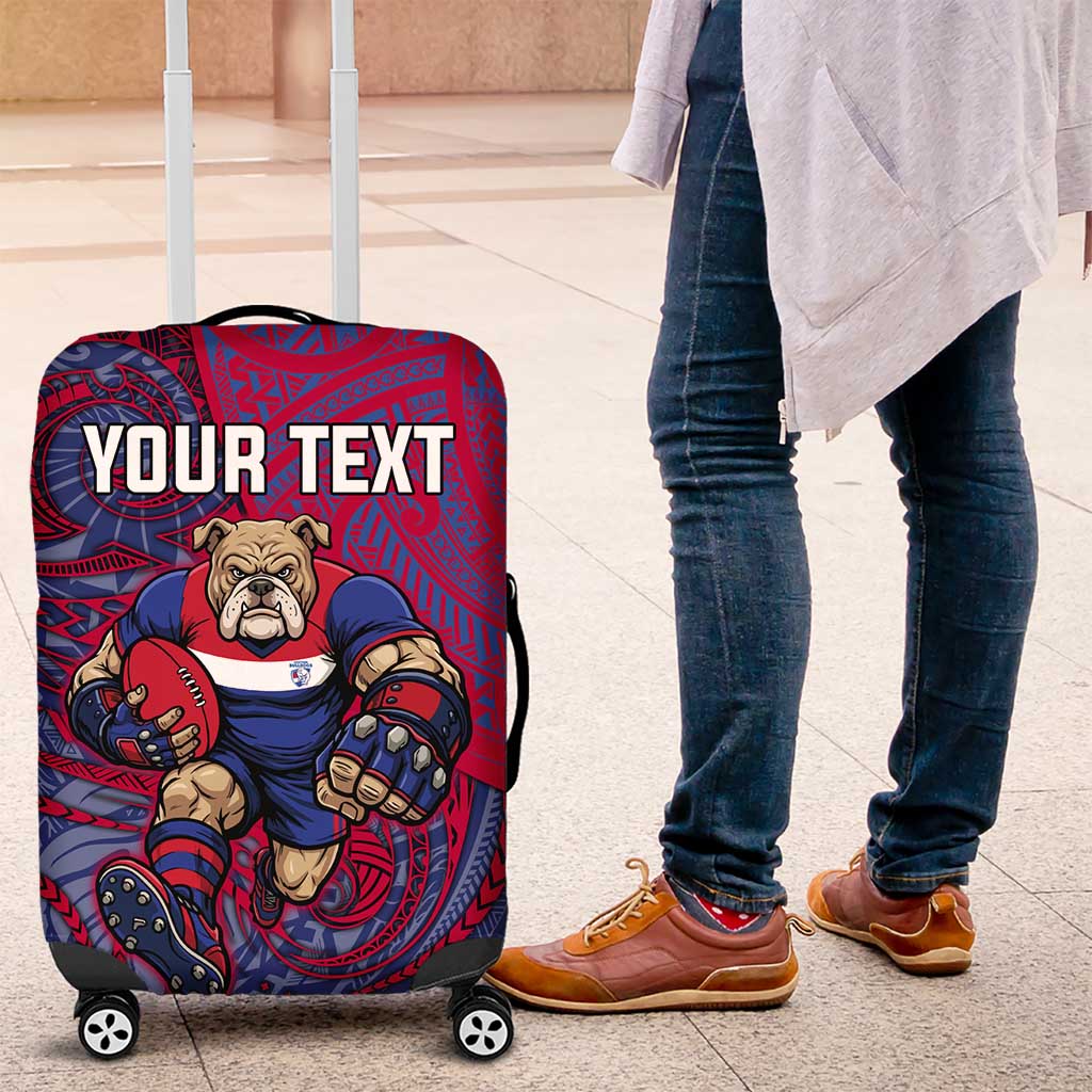 Custom Western Bulldogs Mascot Luggage Cover Polynesian Tribal Swirl Dynamic - Bulldog Football TS04 Custom Western Bulldogs Mascot Luggage Cover Polynesian Tribal Swirl Dynamic - Bulldog Football TS04