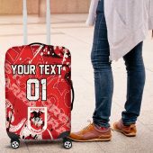 Personalized St. George Illawarra Dragons Rugby Luggage Cover Urban Street Graffiti Style - Distressed Splatter Elements TS04
