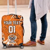 Personalized Wests Tigers Rugby Luggage Cover Urban Street Graffiti Style - Distressed Splatter Elements TS04