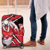 Sydney Swans Football Club Luggage Cover Swans Muscular Mascot Graphic - Abstract Paint Splatter Art TS04