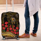 Hawthorn Hawks ANZAC Day Luggage Cover Indigenous Dot Art with Poppy Flower Tribute TS04