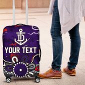 Personalized Fremantle Dockers Luggage Cover Aboriginal Dot Painting Graffiti Style TS04