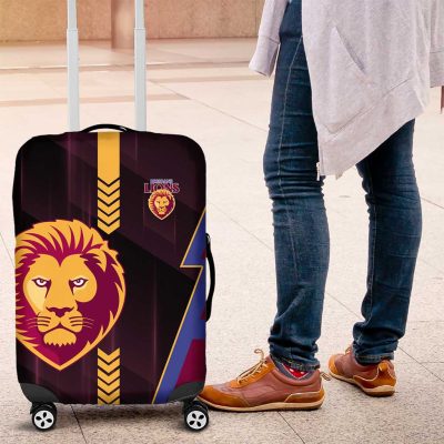 Brisbane Lions Luggage Cover Modern Geometric Sports Graphic Style TS04