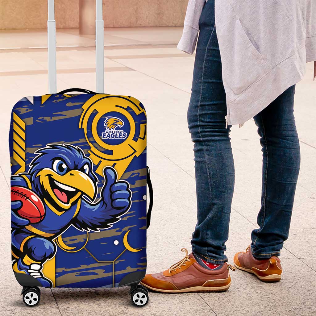 West Coast Eagles Luggage Cover Mascot Cartoon Football Illustration Style TS04 West Coast Eagles Luggage Cover Mascot Cartoon Football Illustration Style TS04