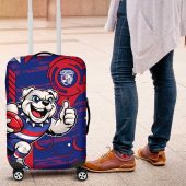 Western Bulldogs Luggage Cover Mascot Cartoon Football Illustration Style TS04