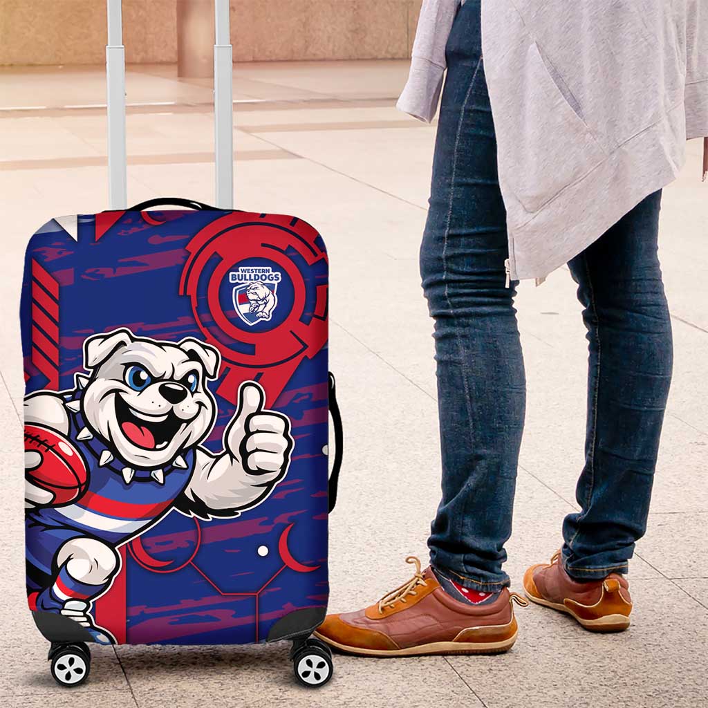 Western Bulldogs Luggage Cover Mascot Cartoon Football Illustration Style TS04 Western Bulldogs Luggage Cover Mascot Cartoon Football Illustration Style TS04