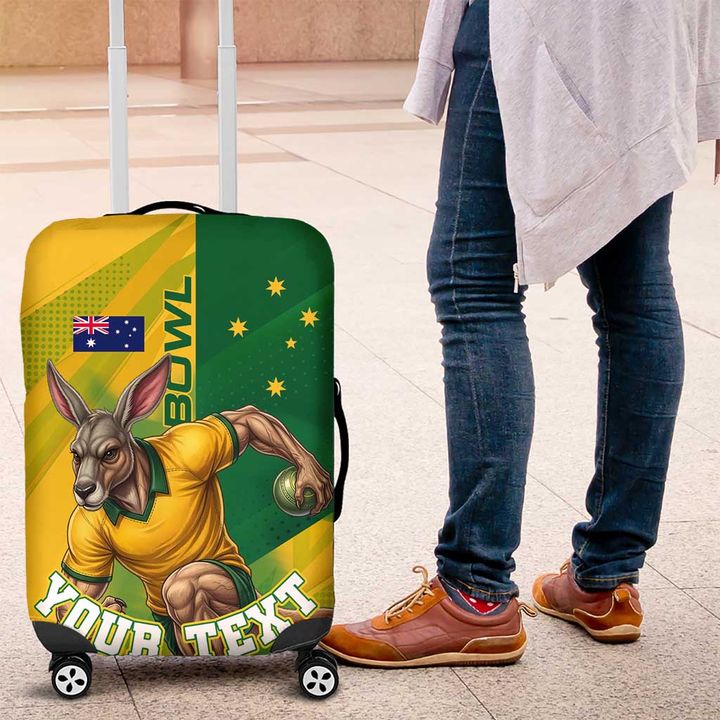 Personalized Australian Jackaroo Lawn Bowls Luggage Cover Kangaroo Bowler Green Yellow National Spirit Mascot Art TS04 Personalized Australian Jackaroo Lawn Bowls Luggage Cover Kangaroo Bowler Green Yellow National Spirit Mascot Art TS04