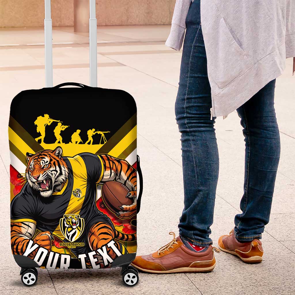 Personalised Richmond Tiger ANZAC Luggage Cover Military Remembrance Australian Football Mascot Camouflage TS04 Personalised Richmond Tiger ANZAC Luggage Cover Military Remembrance Australian Football Mascot Camouflage TS04