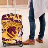 Brisbane Broncos Rugby Luggage Cover Graffiti Typography Urban Camo Abstract Street Style TS04
