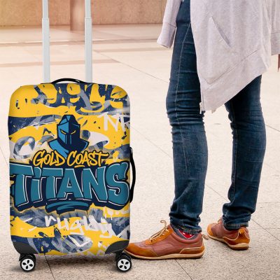 Gold Coast Titans Rugby Luggage Cover Graffiti Typography Urban Camo Abstract Street Style TS04