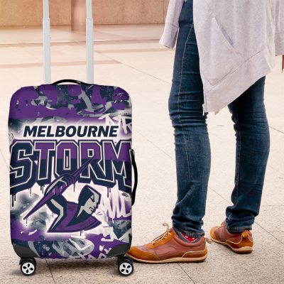 Melbourne Storm Rugby Luggage Cover Graffiti Typography Urban Camo Abstract Street Style TS04