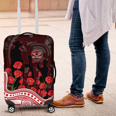 Personalized Greater Western Sydney Giants Luggage Cover Aboriginal Dot Painting Graffiti Style TS04