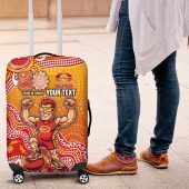 Personalized Suns Football Mascot Luggage Cover Abor