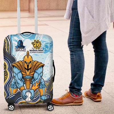 Gold Coast Titans NAIDOC Week 2026 Luggage Cover First Nations of Australia Aboriginal Mascot Rugby TS04