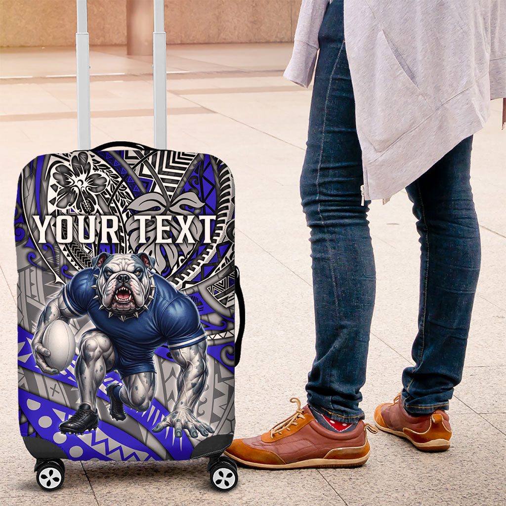 Personalised Canterbury-Bankstown Bulldogs Luggage Cover Polynesian Tribal Art Style With Powerful Bulldog Mascot TS04 Personalised Canterbury-Bankstown Bulldogs Luggage Cover Polynesian Tribal Art Style With Powerful Bulldog Mascot TS04