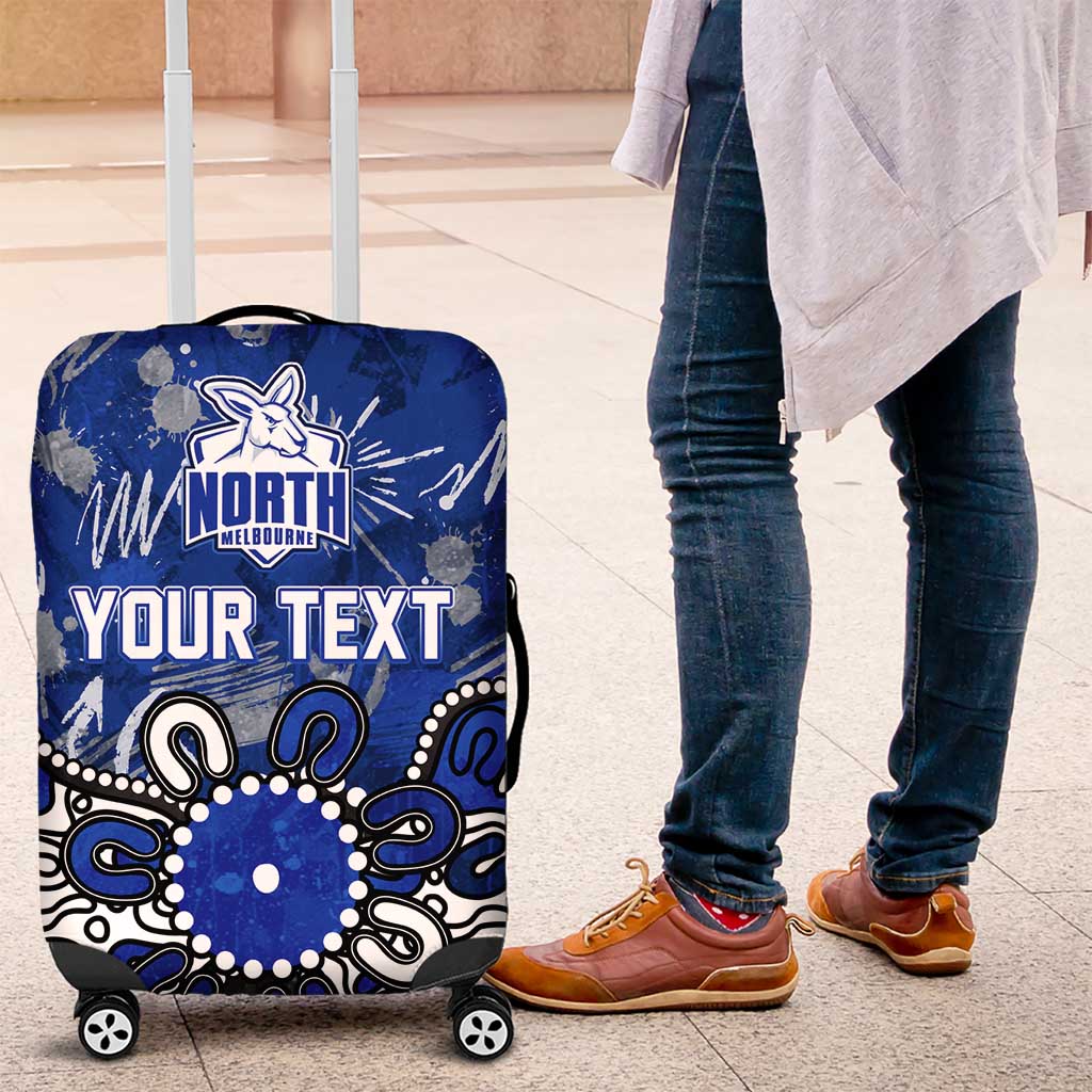 Personalized North Melbourne Kangaroos Luggage Cover Aboriginal Dot Painting Graffiti Style TS04 Personalized North Melbourne Kangaroos Luggage Cover Aboriginal Dot Painting Graffiti Style TS04