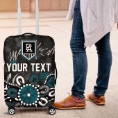Personalized Port Adelaide Power Luggage Cover Aboriginal Dot Painting Graffiti Style TS04